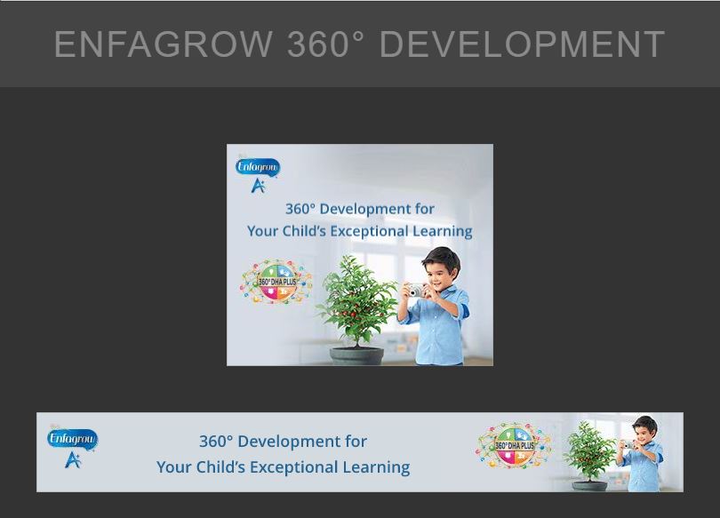 A set of GDN Banner Ads for Enfagrow 360 Development - Digital Advertising