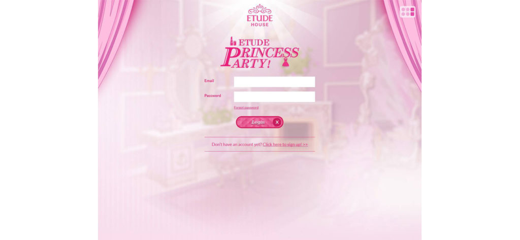 Screen grab of the Etude House Microsite - Web Design & Development