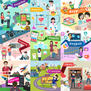 Illustrations for Nanyang Polytechnic - Creative Services