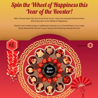 Screen grab of the Facebook App for Panasonic Spin the Wheel of Happiness - App Development