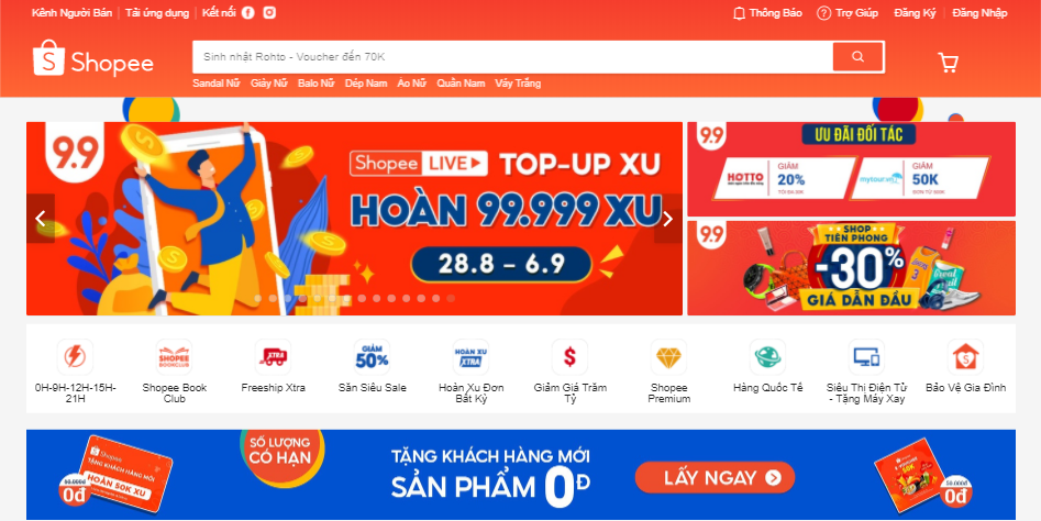 nền tảng e-commerce | shopee | thương mại điện tử