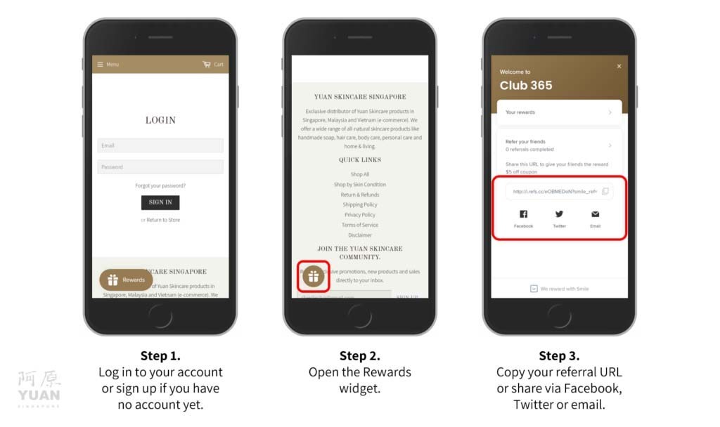 Cách đăng kí và giới thiệu chương trình phần thưởng tại Yuan Skincare